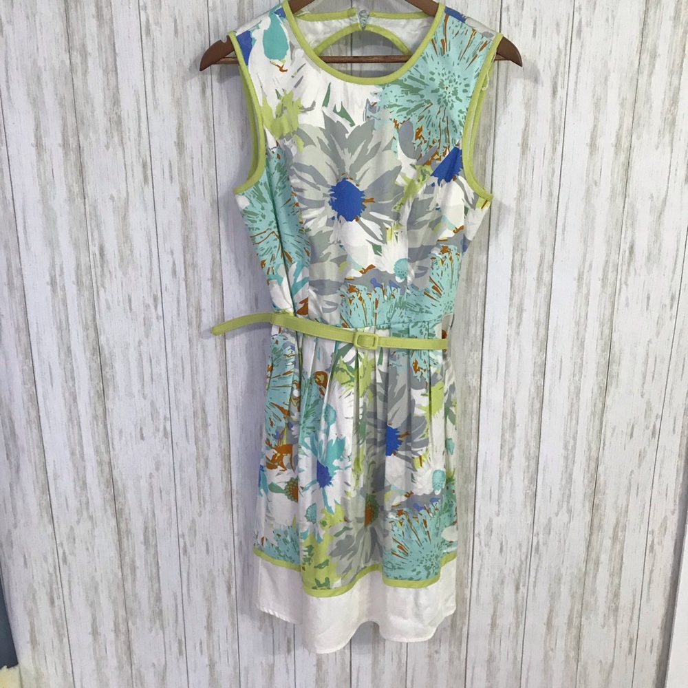 🍋 London Times Belted Floral dress size 10